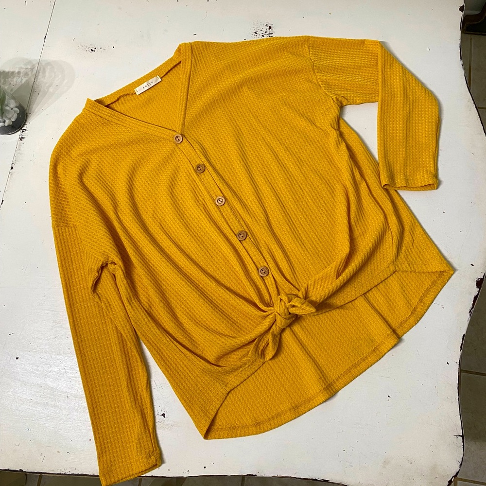 Entro waffle knit top